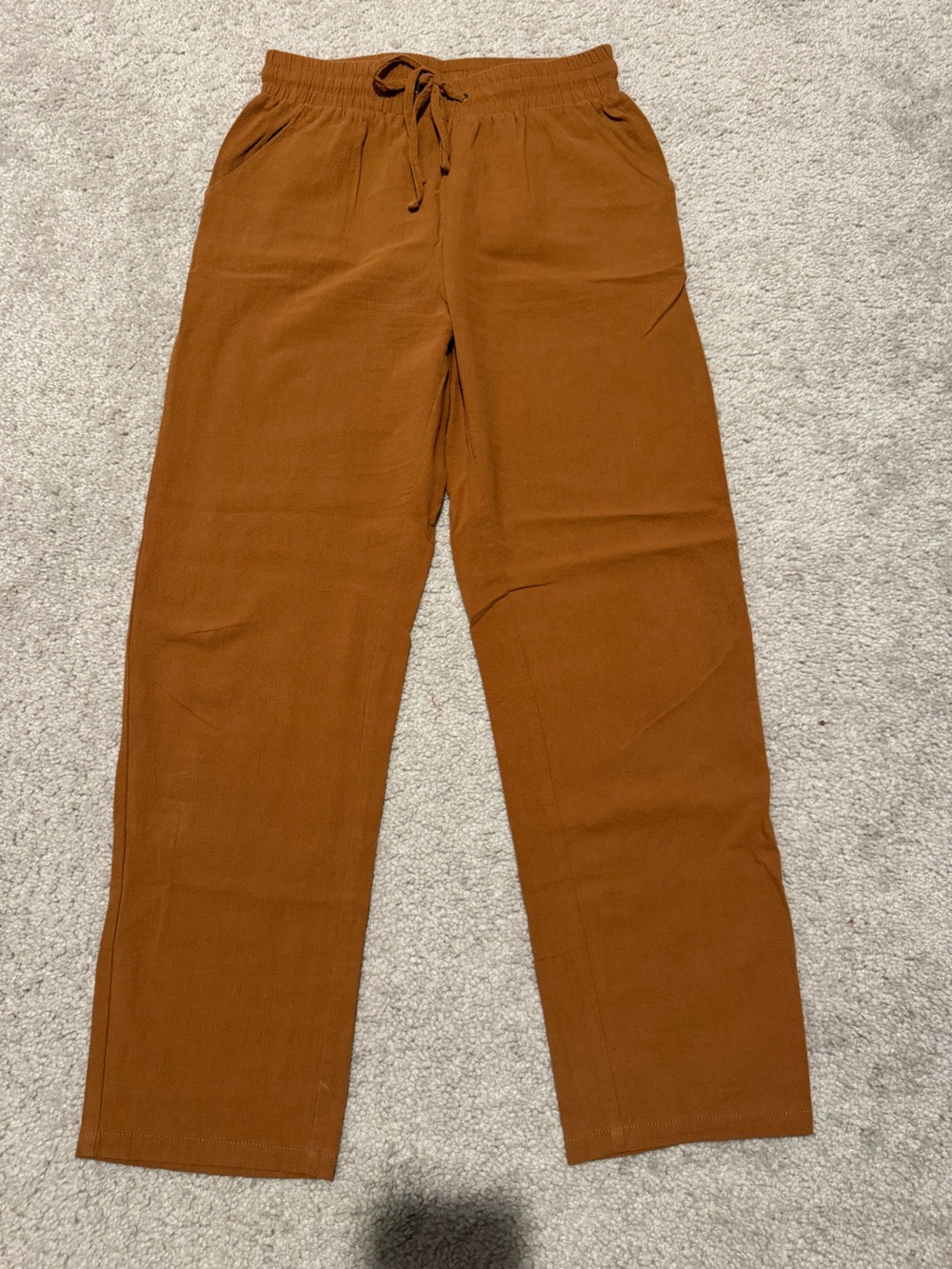 Women’s Straight-Leg Pants in Rust Brown